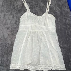 Wet Seal white eyelet lace tank top